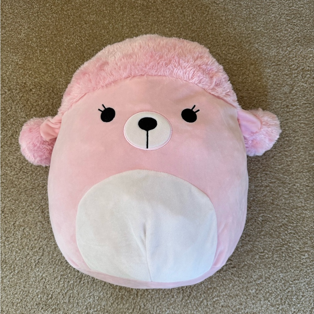 Squishmallows Chloe Pink Poodle Dog 16 inch Plush KellyToy NWT Valentine Gift